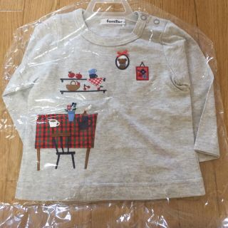 ファミリア(familiar)の☆新品タグ付☆ファミリア ロングTシャツ ロンT 80 ファミリアチェック(Ｔシャツ)