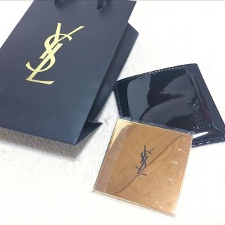 イヴサンローランボーテ(Yves Saint Laurent Beaute)の【非売品】新品 サンローランのミラー&ケース&ショッパー(その他)