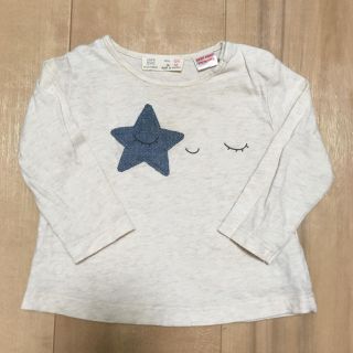 ザラキッズ(ZARA KIDS)のzara mini☆カットソー☆ベージュ☆68㎝(Ｔシャツ)