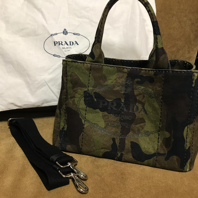 PRADA プラダ カナパ カモフラ ハンドバッグ ショルダーバッグ