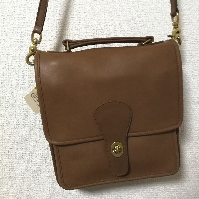 新品未使用タグ付超美品 USA製 OLD COACH ミルクティー