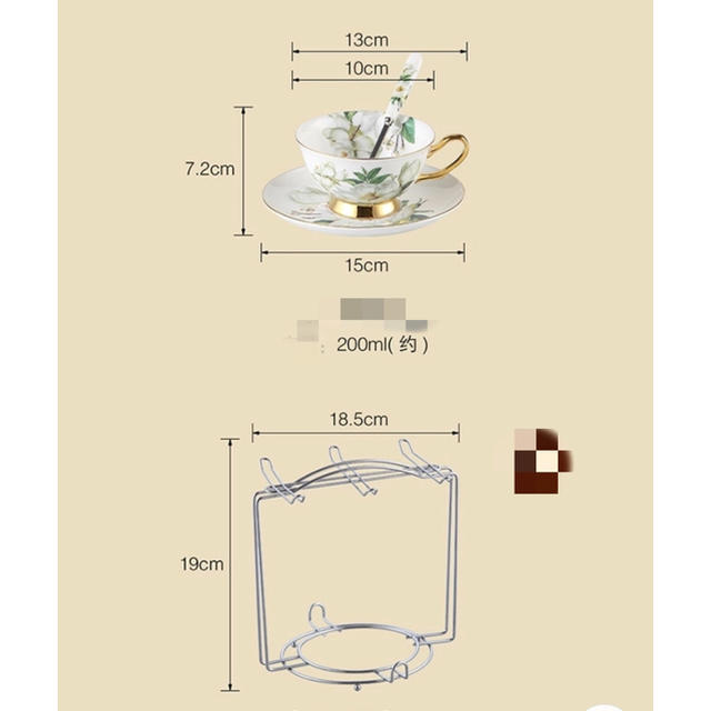 上品ティーカップ＆ソーサー 6客セット 花柄．北欧．陶器．食器 お皿※洋食器 インテリア/住まい/日用品のキッチン/食器(グラス/カップ)の商品写真