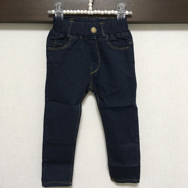 【100cm】インディゴブルーデニム キッズ/ベビー/マタニティのキッズ服男の子用(90cm~)(パンツ/スパッツ)の商品写真