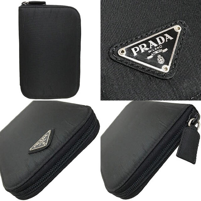 PRADA(プラダ)の美品 プラダ トラベルケース 長財布 黒 ナイロン レザー 【SW4120】 メンズのファッション小物(長財布)の商品写真