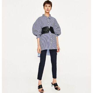 ザラ(ZARA)の今季 ザラ 完売品 ストライプ オーバーサイズシャツ ビッグシルエット バルーン(シャツ/ブラウス(長袖/七分))