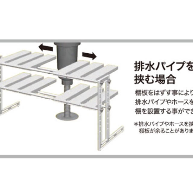 【最終値下げ！】ニトリ シンク下 収納ラック インテリア/住まい/日用品の収納家具(キッチン収納)の商品写真