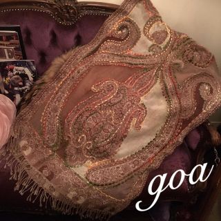 ゴア(goa)の【新品❗️】goa ペイズリー柄 毛糸刺繍ウールストール/Ungrid/チチカカ(ストール/パシュミナ)