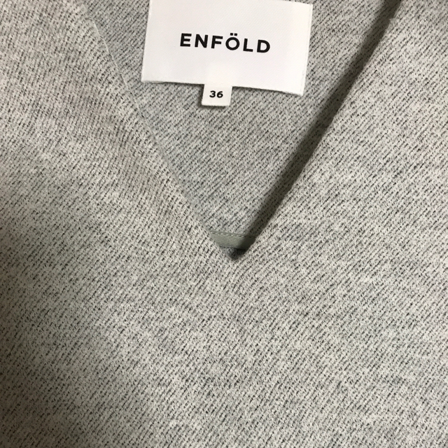 ENFOLD(エンフォルド)のあかね様 専用enfold メランジツイルVネックタックドレス レディースのワンピース(ひざ丈ワンピース)の商品写真