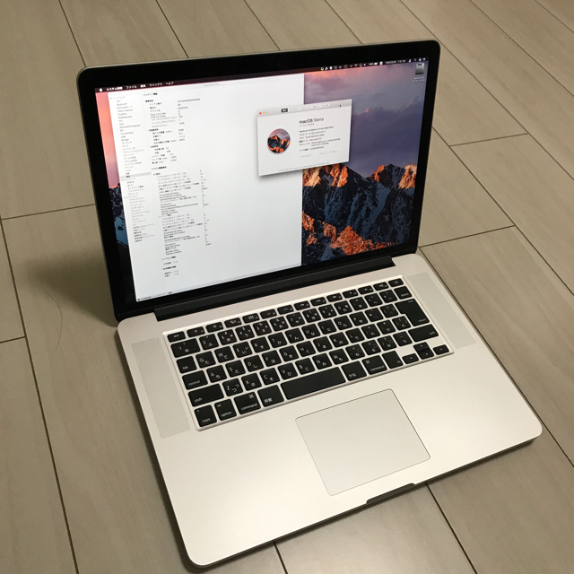 美品Retina MacBookPro 13inch 2015 i7 512G