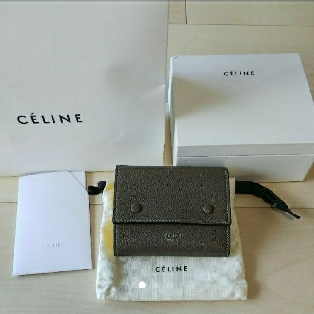 celine(セリーヌ)のa5様専用です☆新品 CELINE セリーヌ 三つ折財布 グレー＆イエロー レディースのファッション小物(財布)の商品写真