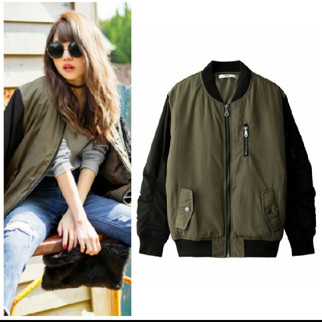 GRL(グレイル)の新品ちぃぽぽ着用MA-1♡ レディースのジャケット/アウター(ブルゾン)の商品写真