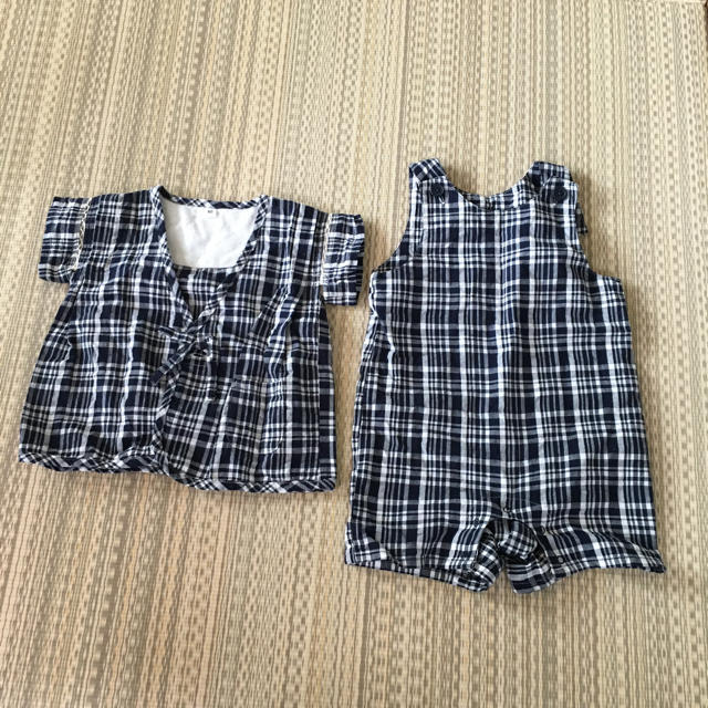 MUJI (無印良品)(ムジルシリョウヒン)の無印 ベビー甚平 キッズ/ベビー/マタニティのベビー服(~85cm)(甚平/浴衣)の商品写真