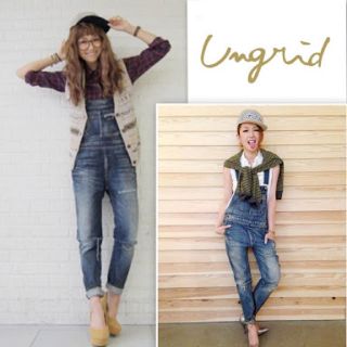 アングリッド(Ungrid)の[Ungrid]デニムヴィンテージサロペット＊Sサイズ(サロペット/オーバーオール)