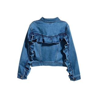 エイチアンドエム(H&M)のぷっぷぅ様✰H&M デニム フリル ジャケット 32(Gジャン/デニムジャケット)