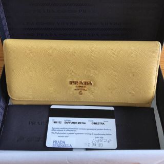 プラダ(PRADA)の美品☆PRADAプラダ長財布 サフィアーノmiumiuceline財布(財布)