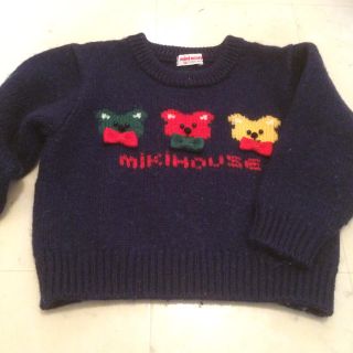 ミキハウス(mikihouse)のミキハウス ネイビーニット100(ニット)