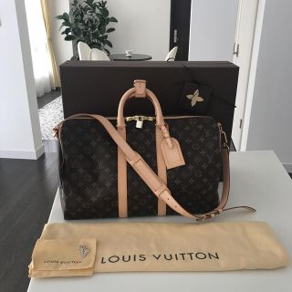 ルイヴィトン(LOUIS VUITTON)の1回使用のみ ルイヴィトン キーポル・バンドリエール 45(ボストンバッグ)