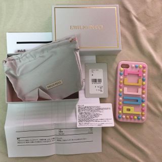 エミリオプッチ(EMILIO PUCCI)の完売希少！美品エミリオプッチiPhone7ケースピンク(iPhoneケース)