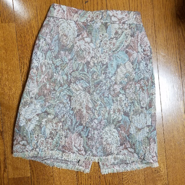 mystic ゴブラン織りフリンジミニスカート レディースのスカート(ミニスカート)の商品写真