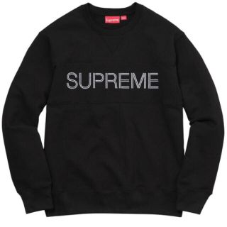 シュプリーム(Supreme)の新品 Zig Zag Stitch Panel Crewneck Supreme(スウェット)