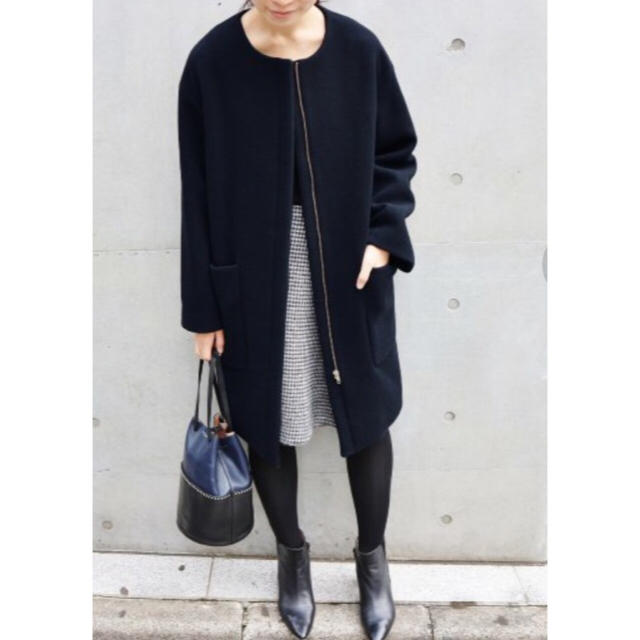 IENA - 【2016AW】IENAメルトンノーカラーコート の通販 by 複数ご購入