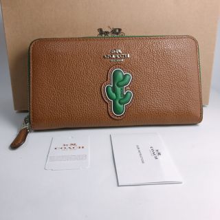 コーチ(COACH)のCOACH コーチ タグ付き★SALE サボテン・ブラウン　長財布　新品(財布)