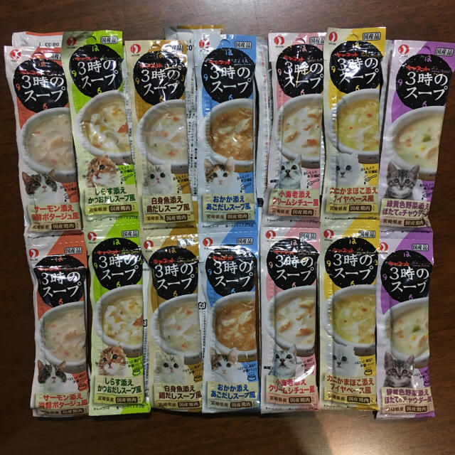 キャネット 猫用おやつ 3時のスープ 7種×4袋セットの通販 by トラキチ商店｜ラクマ