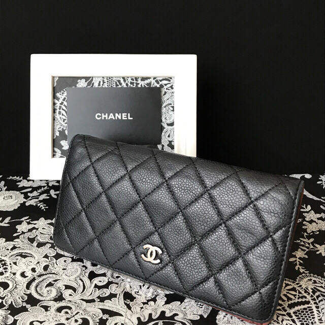 ✞CHANEL マトラッセ 二つ折財布✞