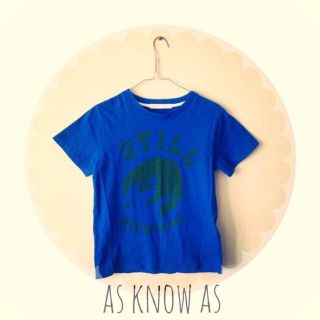 アズノウアズ(AS KNOW AS)のas know as 青Tシャツ(Tシャツ(半袖/袖なし))