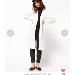 マウジー(moussy)の新品タグ付き MOUSSY VOLUME SLEEVE RIB CARDIGAN(カーディガン)