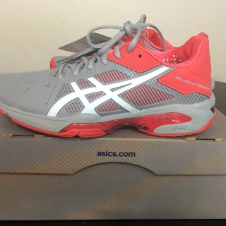 アシックス(asics)の新品   アシックステニスシューズ  22.5 ㎝、23㎝定価14500円(シューズ)