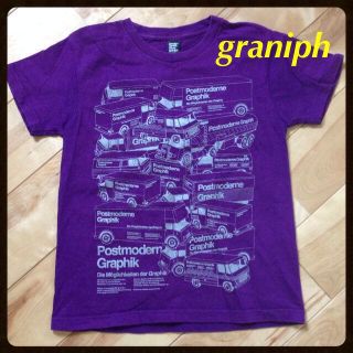 グラニフ(Design Tshirts Store graniph)のトラック柄のパープルTシャツ🎀(Tシャツ(半袖/袖なし))