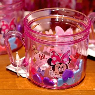 ディズニー(Disney)のミニー　リボン柄　プラスチック　コップ　★ディズニーリゾート限定★(マグカップ)