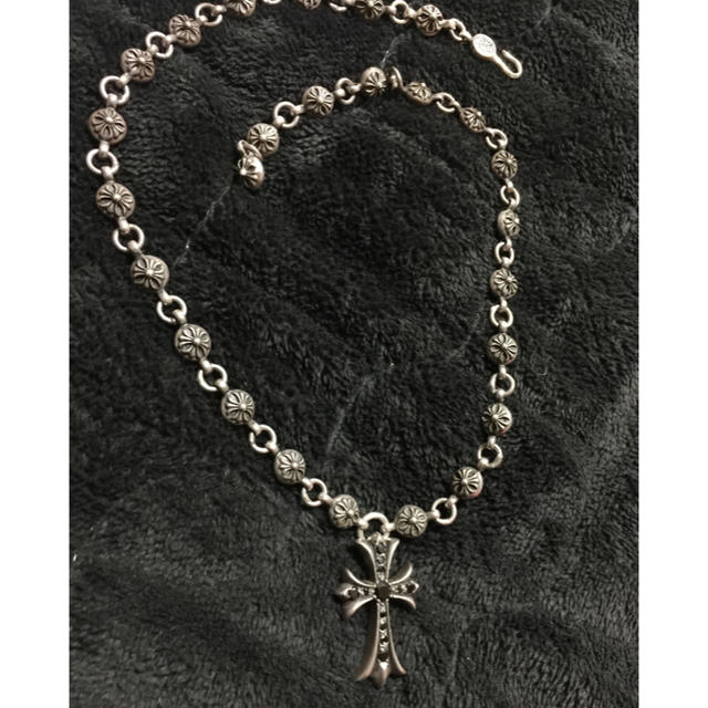 Chrome Hearts - クロスボール ネックレス ブラックダイヤパヴェの通販