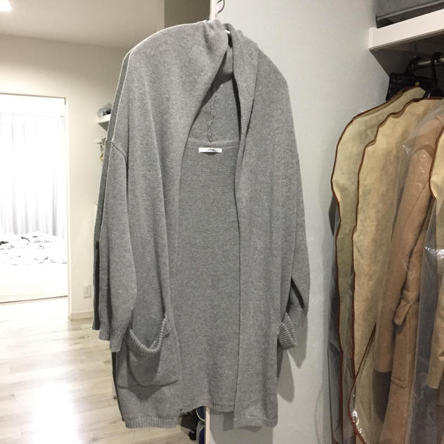 JOURNAL STANDARD - ラミーコットンフードカーディガン グレーの JOURNAL STANDARD - ラミーコットンフードカーディガン グレーの