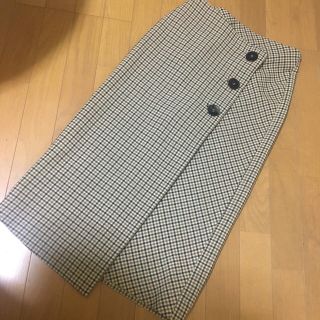 ザラ(ZARA)のZARA新作♡チェック柄ラップスカート(ひざ丈スカート)