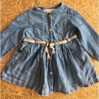 ザラキッズ(ZARA KIDS)のmxx様専用  ZARA  デニムワンピース  74センチ(ワンピース)