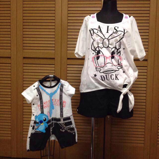 Disney(ディズニー)のロンパース♡80cmとTシャツセット キッズ/ベビー/マタニティのベビー服(~85cm)(ロンパース)の商品写真