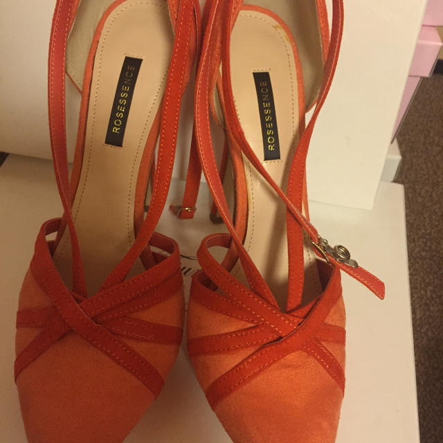 オレンジ ハイヒール ピンヒール ドレス レディースの靴/シューズ(ハイヒール/パンプス)の商品写真