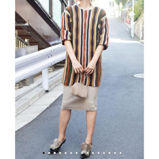 アメリヴィンテージ(Ameri VINTAGE)の【AMERI】MULTI COLOR STRIPE KNIT DRESS(ロングワンピース/マキシワンピース)