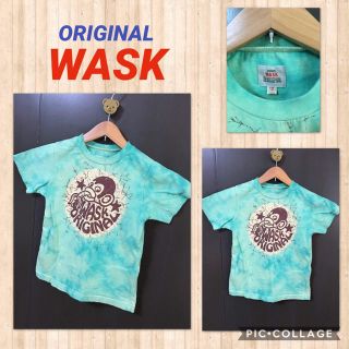 ワスク(WASK)のWASK 半袖Tシャツ リブ付き タイダイ染め キッズ 100cm 美品訳あり(Tシャツ/カットソー)