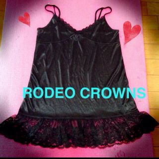 ロデオクラウンズ(RODEO CROWNS)のRODEO CROWNS♡レースキャミ黒(キャミソール)