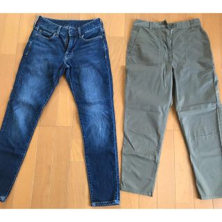 プラステ(PLST)のmai様専用 PLSTクロップドデニム&カーキパンツセット(クロップドパンツ)