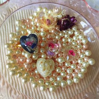 レジン♥ドライフラワーハート指輪(リング)