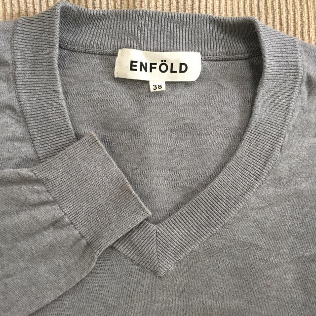 ENFOLD - 最終価格 enfold 定番 シルクコットン Vネック ニット グレー 