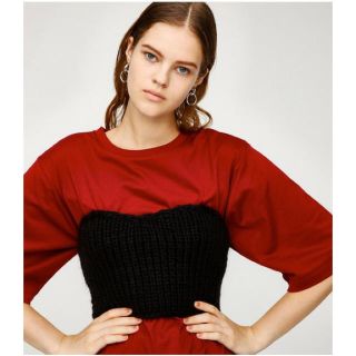 マウジー(moussy)の【最終お値下げ】moussy ニットビスチェ(ベアトップ/チューブトップ)