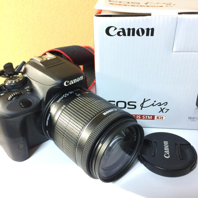 【美品】Canon EOS Kiss X7 18-55mmレンズキットおまけ付きカメラ