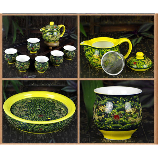 茶器セット お茶 中国茶道具 陶器 急須 湯呑み 工夫茶 茶芸茶盤 景徳鎮茶器