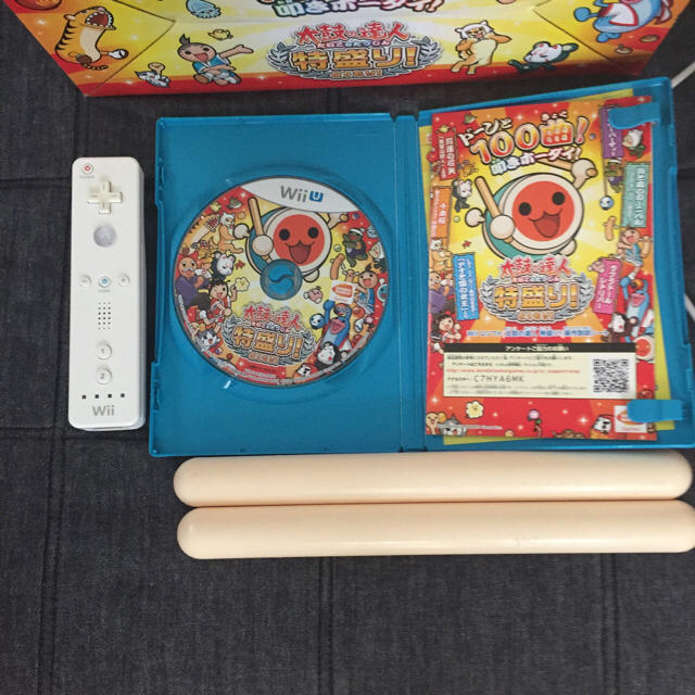 任天堂 - 太鼓の達人 特盛 WiiU タタコン、Wiiリモコン、バチ付きの通販 by つー's shop｜ニンテンドウならラクマ