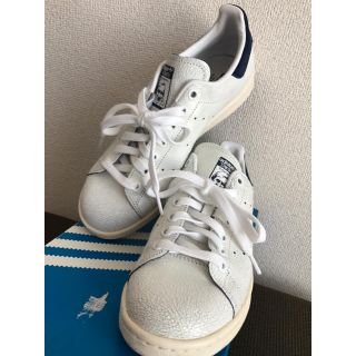 アディダス(adidas)のアディダススタンスミスクラックドレザー加工スニーカーネイビー(スニーカー)